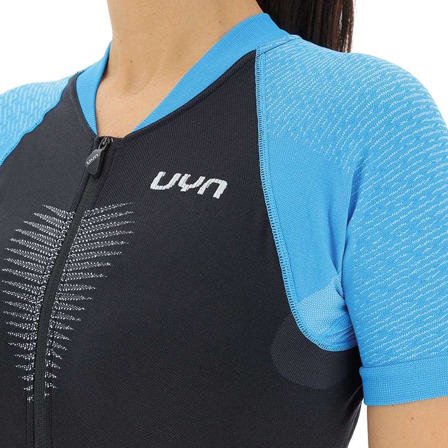 UYN Granfondo Fietsshirt Korte Mouwen Zwart/Blauw Dames