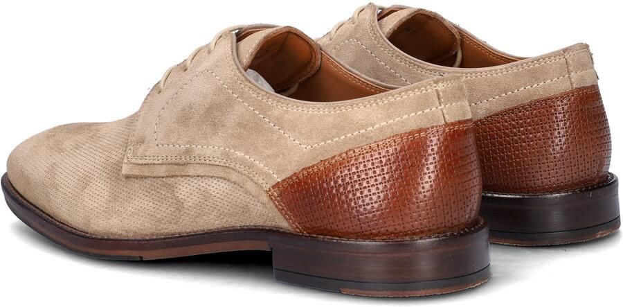 Nelson suède veterschoenen beige