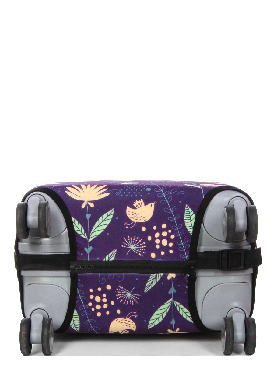Housse de valise Periea Purple with Yellow Birds S
