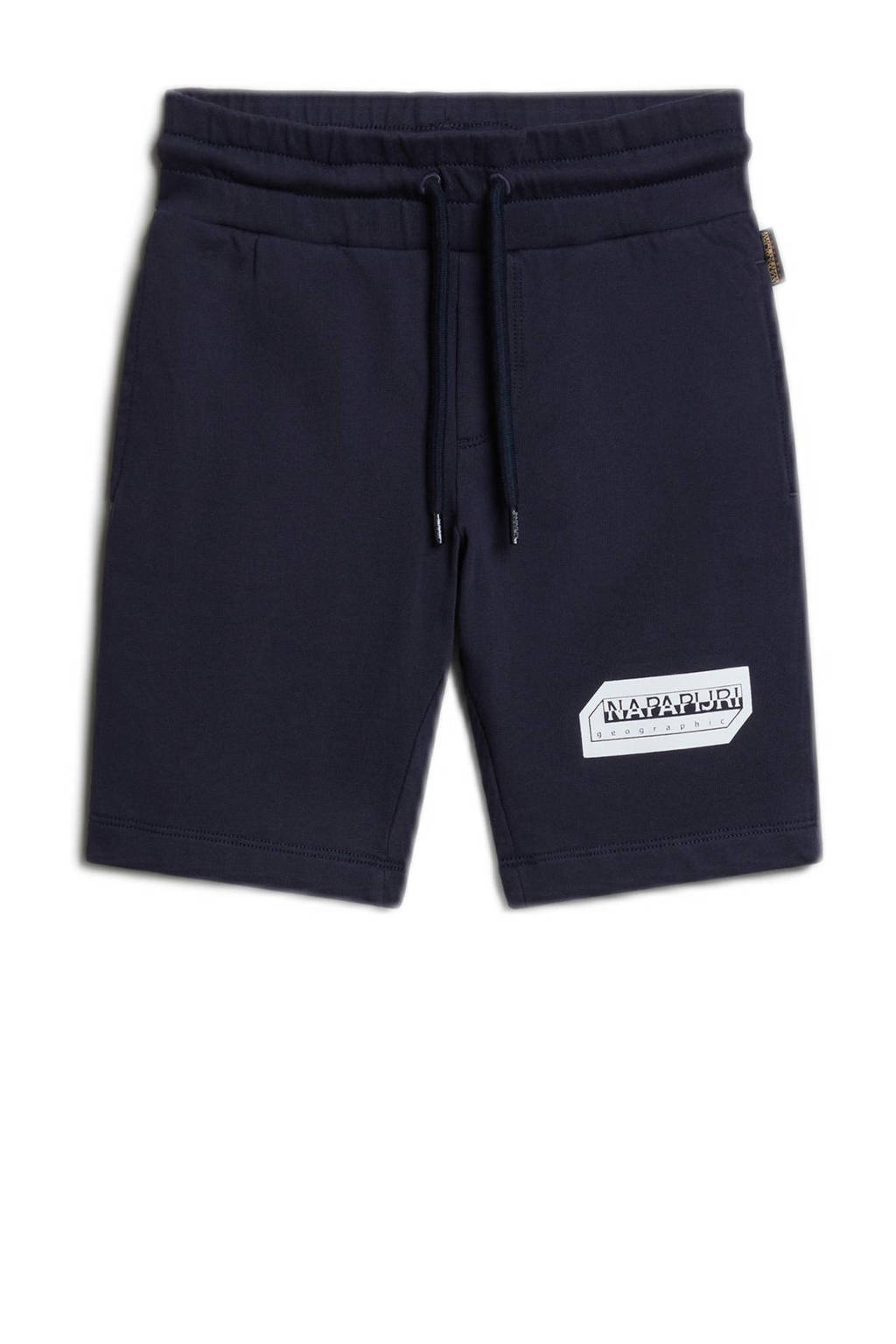 Napapijri sweatshort met logo donkerblauw