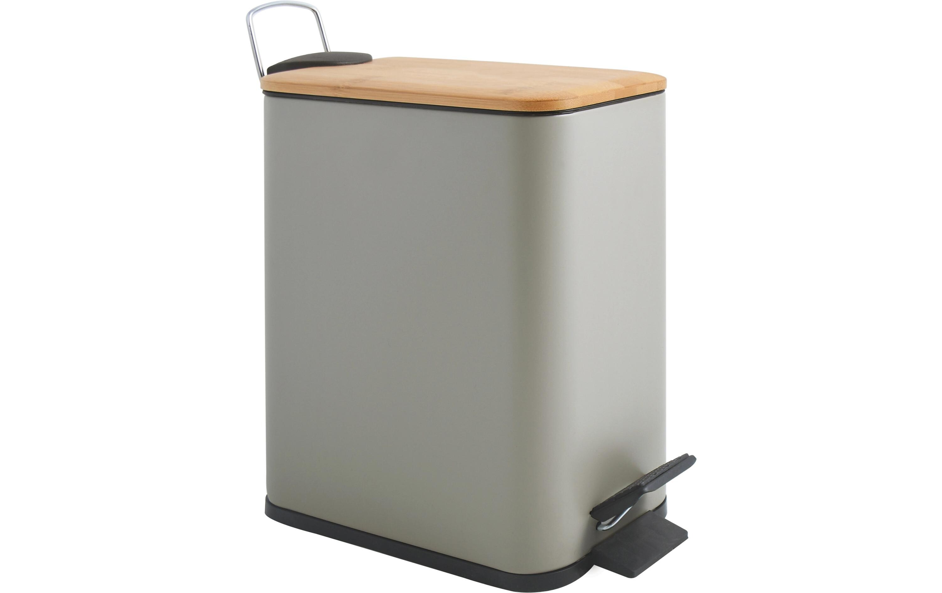 Treteimer Erik 5 l, TaupeKosmetikeimer mit Soft-Close und Inneneimer