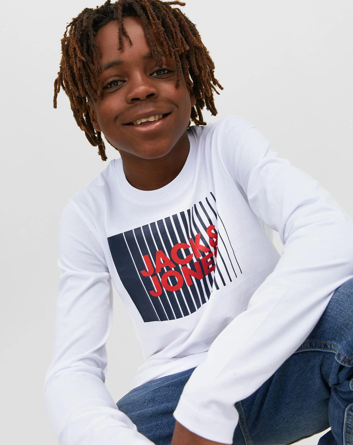 Langarmshirt LOGO in white