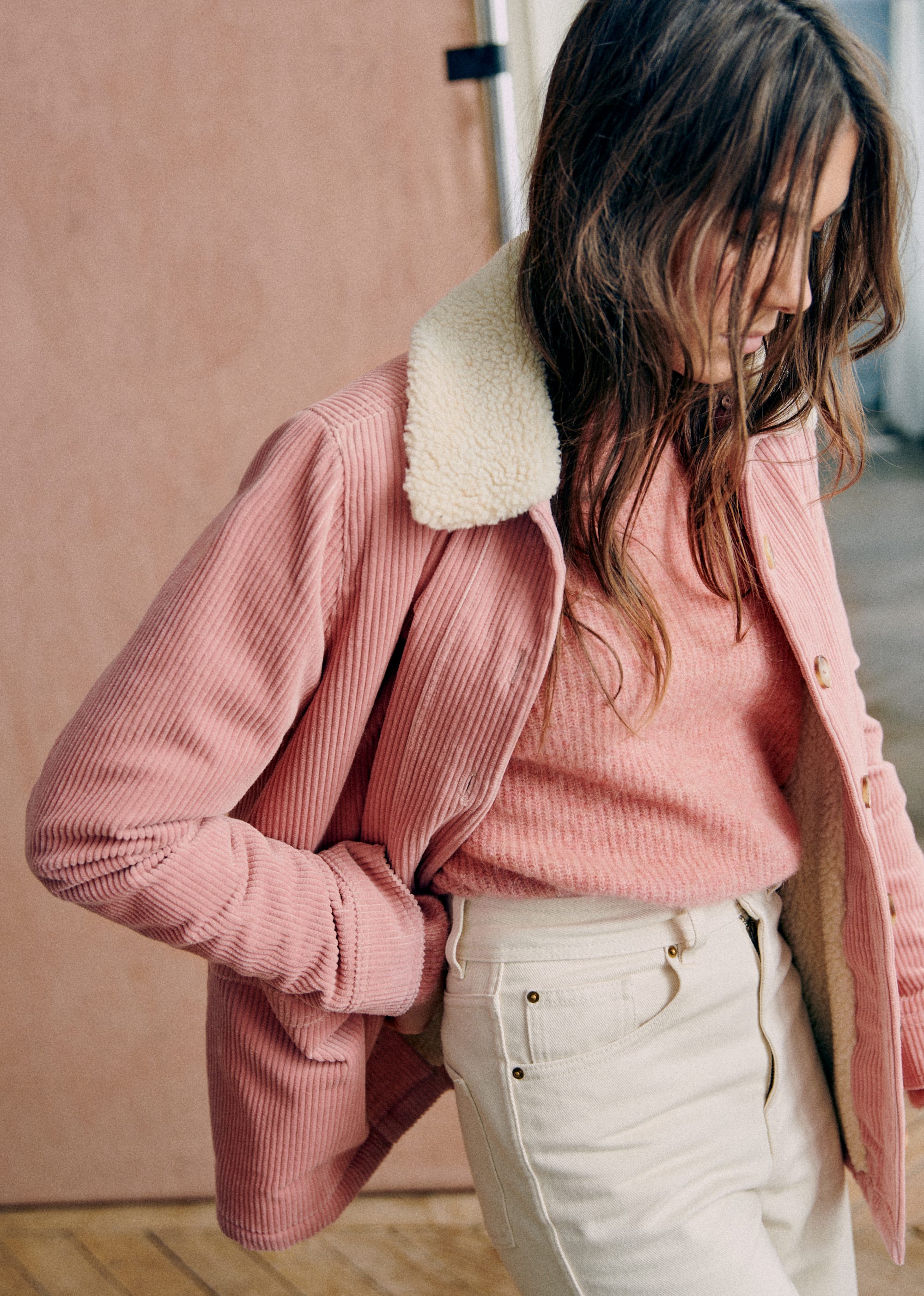 Veste Will - Rose col mouton - E-SHOP/VESTES 5905720