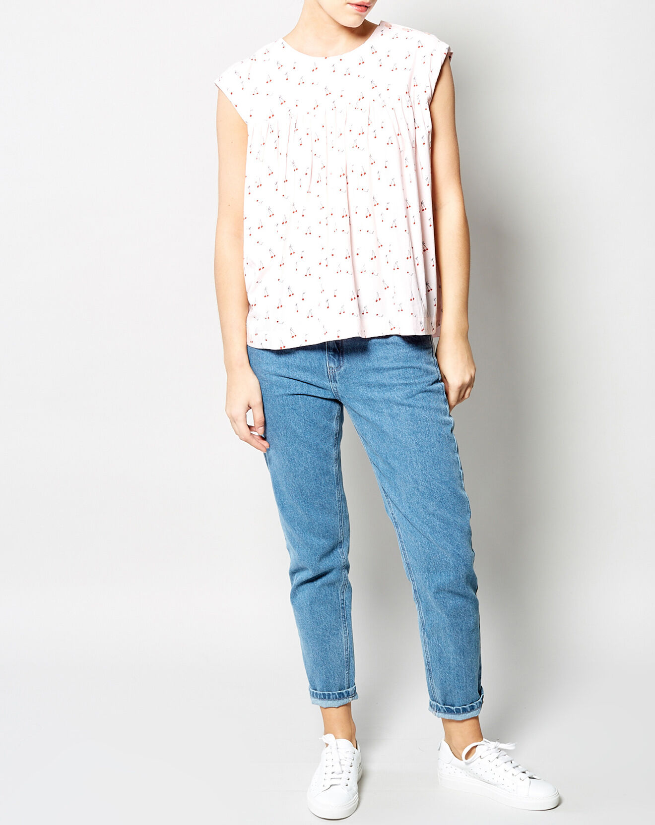 Karl Marc John Top Tutifrou imprimé rose pâle