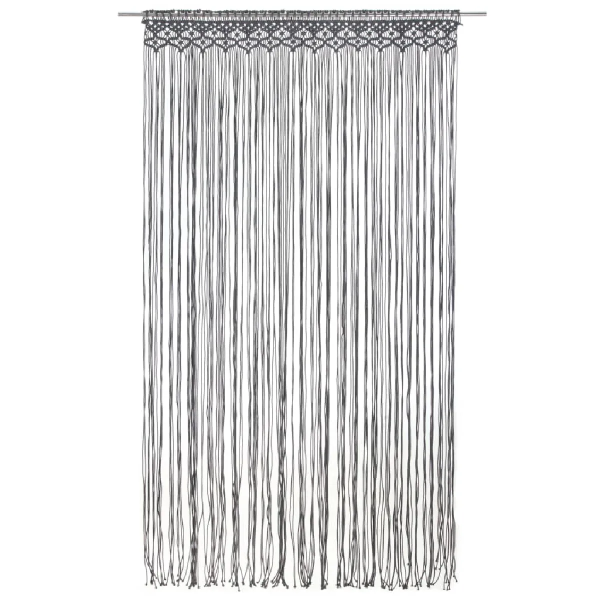 vidaXL Rideau Macramé - Anthracite - 140x240 cm