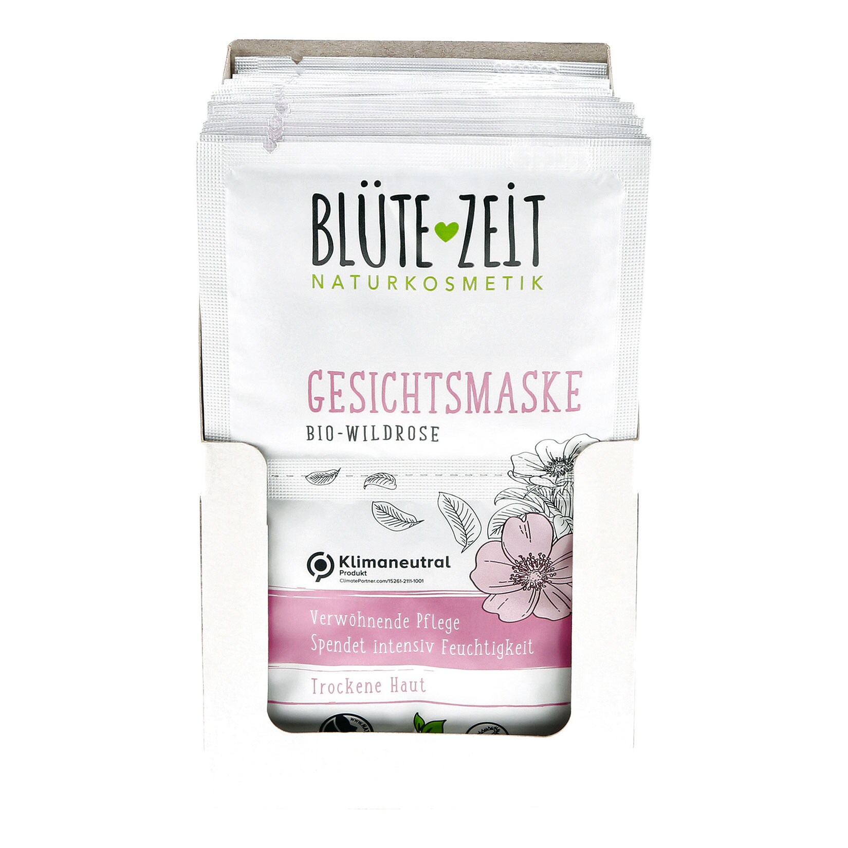 Blütezeit Gesichtsmaske trockene Haut 2 x 8 ml, 25er Pack