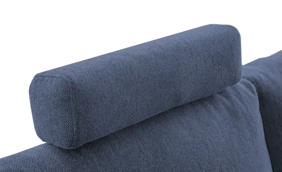 Ecksofa Arissa de Luxe Blau rechts Webstoff