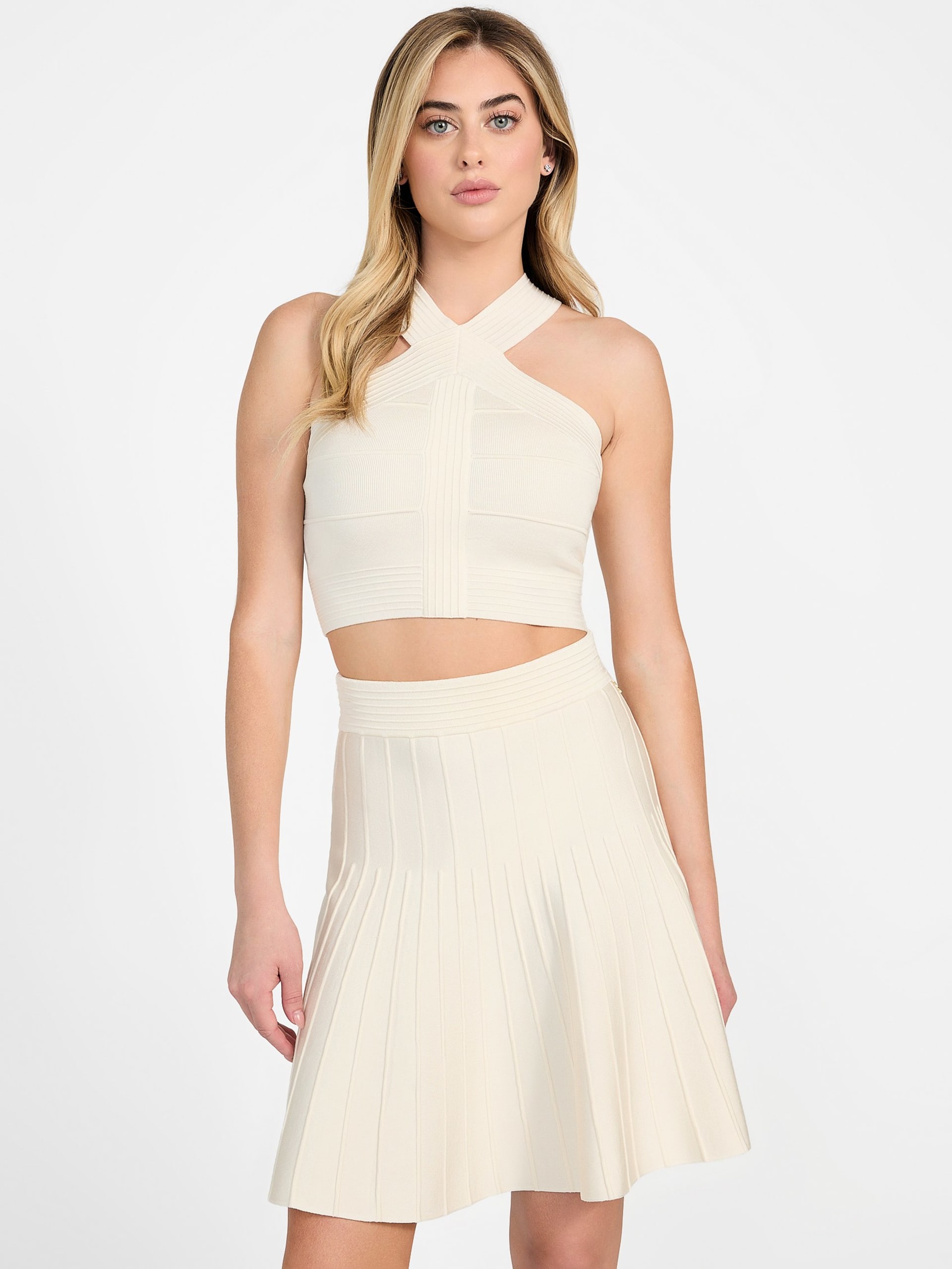 Blusa de malha Staci com decote halter