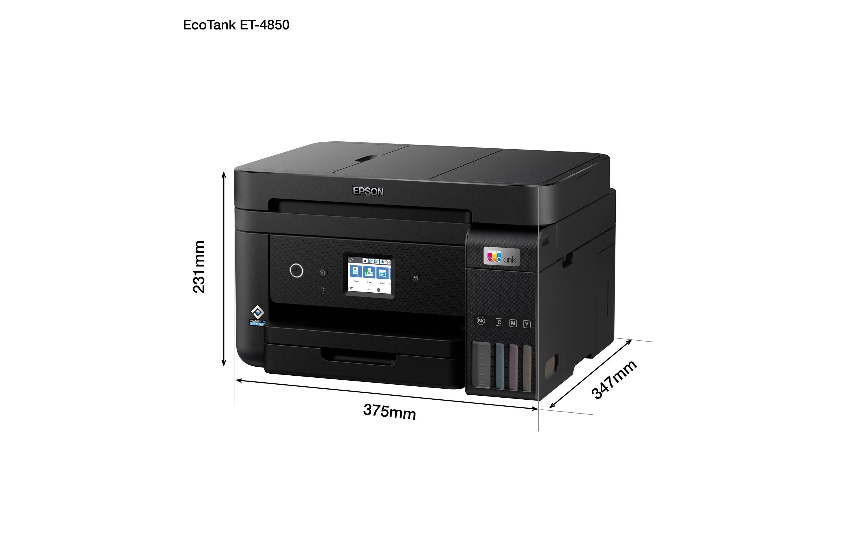 Multifunktionsdrucker EcoTank ET-4850<br>4-in-1-Multifunktions-Tintenstrahldrucker mit Ecotank-System