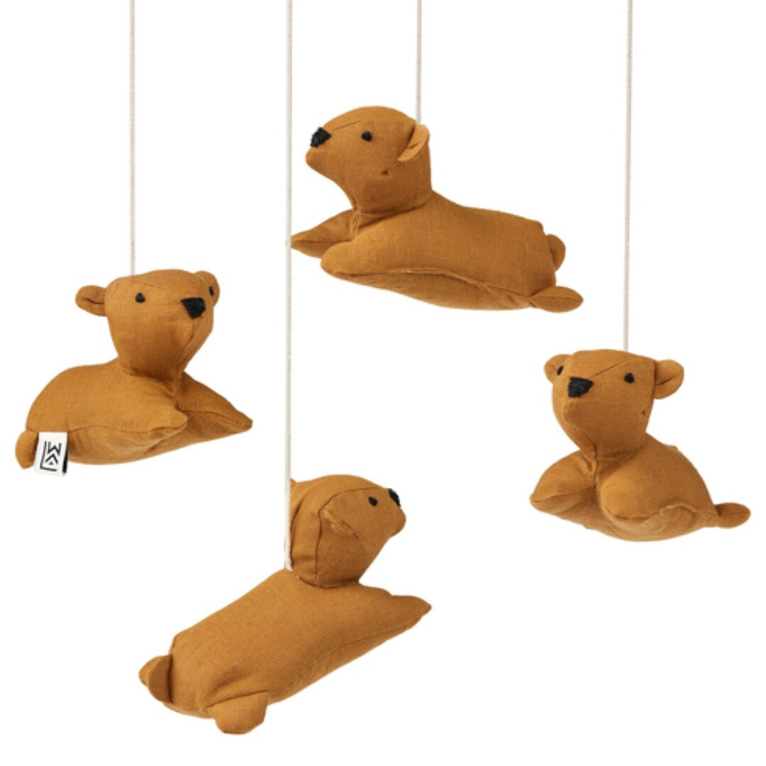 Liewood mobiel molle beren - golden caramel
