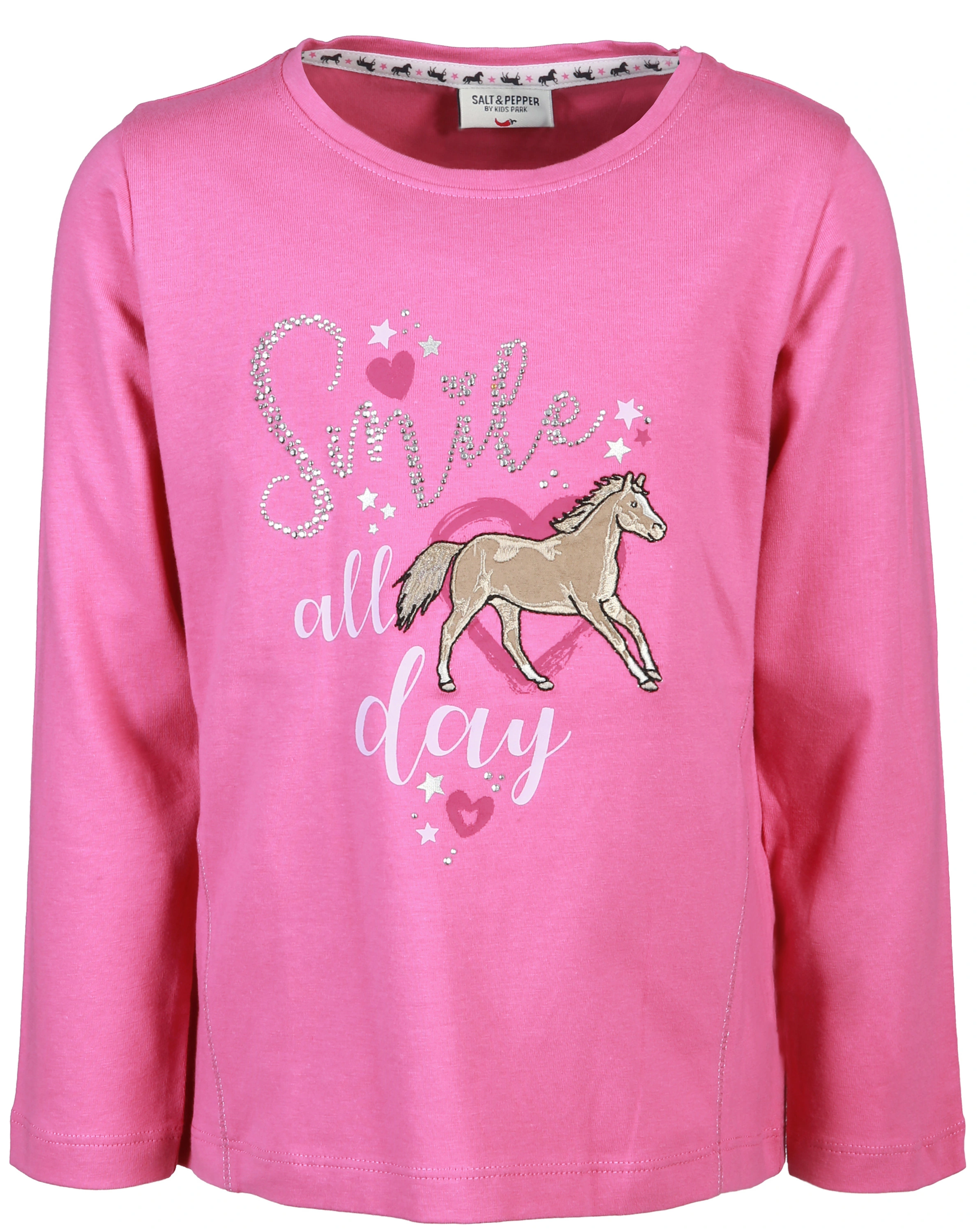 Langarmshirt SMILE ALL DAY in pearl pink