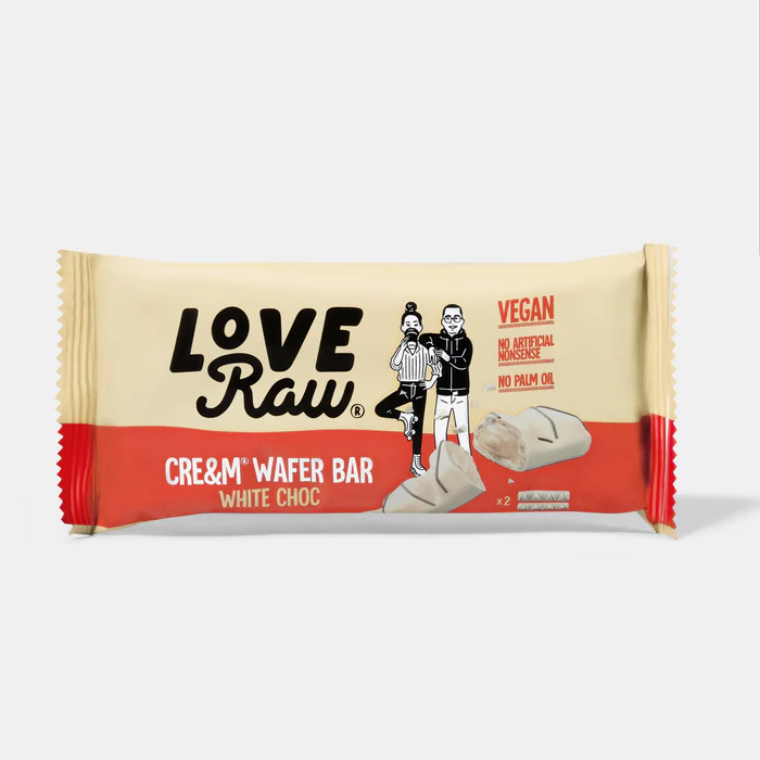 LoveRaw Cream Wafer Bar White Choc  (45 gr)