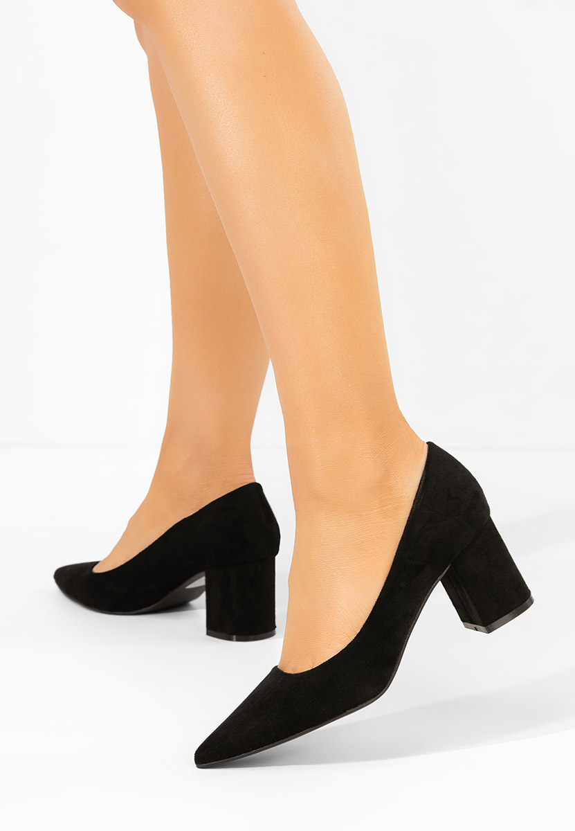 Chaussures à talon épais noirs Jolenia