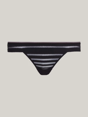 Calcinha fio dental Global Stripe Lace Mesh