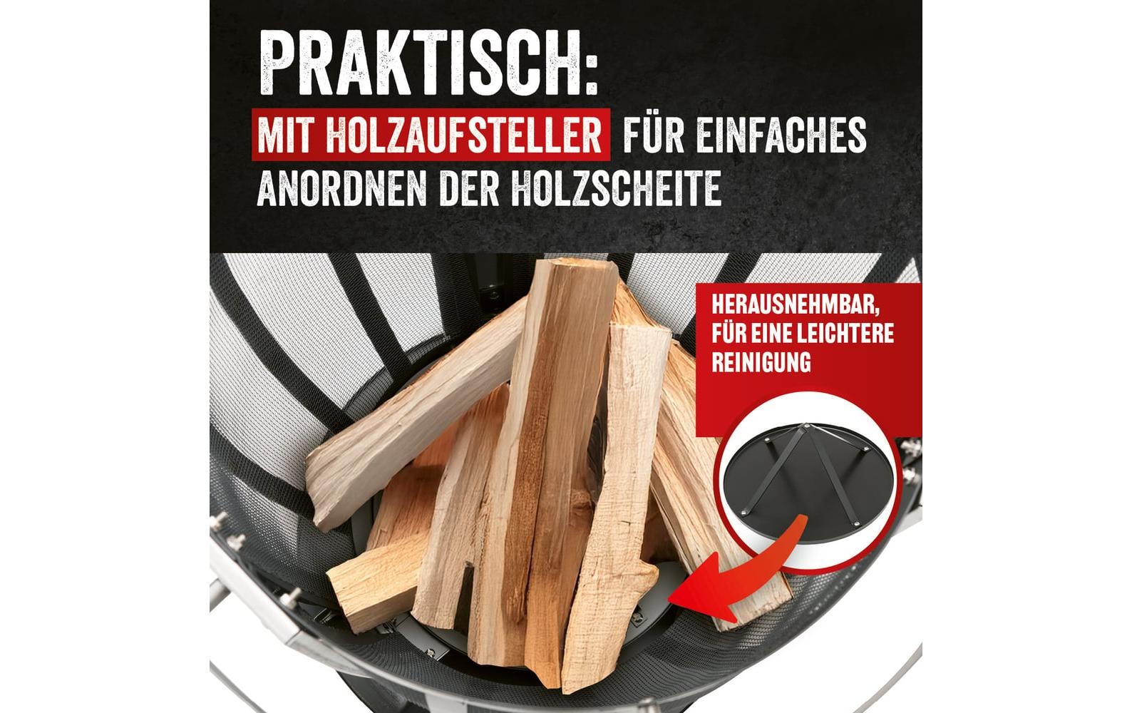 LANDMANN Feuerkorb »Rund 55 cm, Heizstrahler«