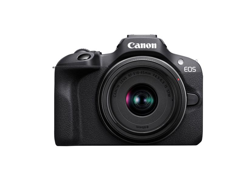 Canon Fotokamera EOS R100 RF-S 18-45 mm   RF-S 18-45 / 75-3 Kompaktkamera mit leistungsstarken Funktionen und zwei Objektiven