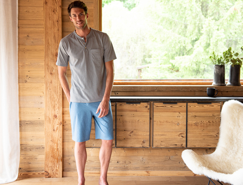 Pyjama short homme-En altitude