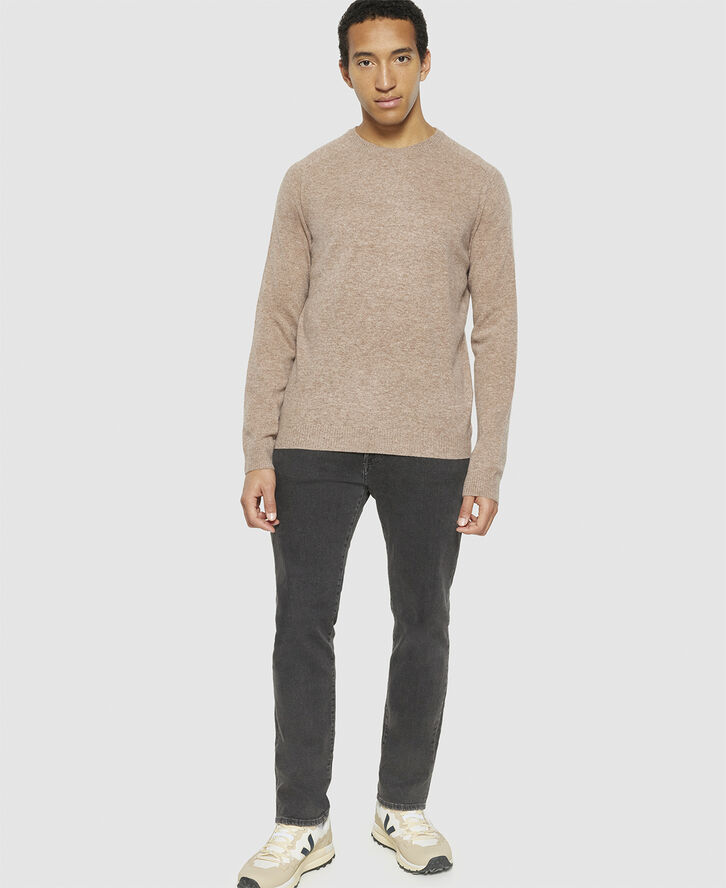 Knowledge Cotton Apparel FIELD o-neck knit - GOTS Kelp