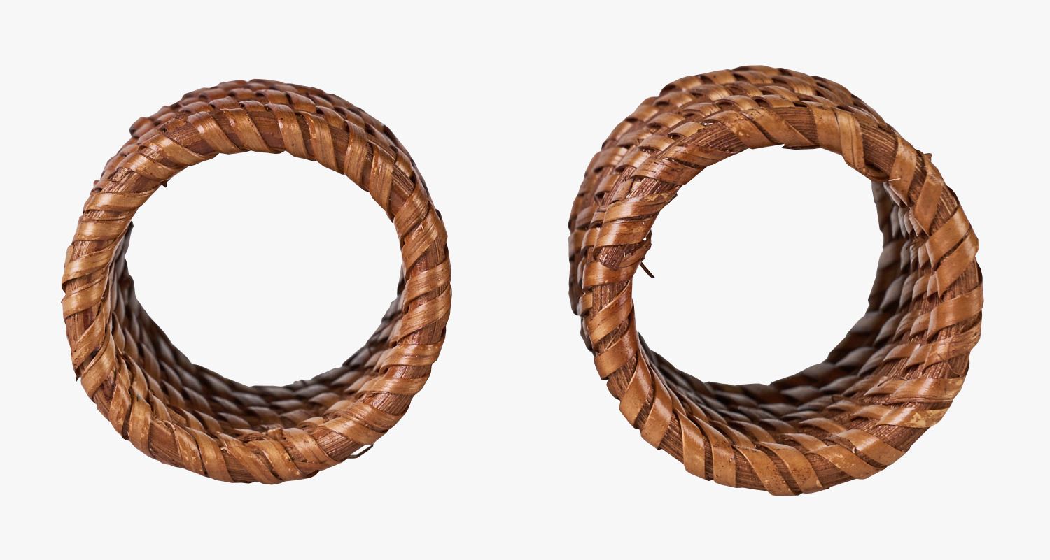 2 pk serviettringer brun - 5 cm ø 5