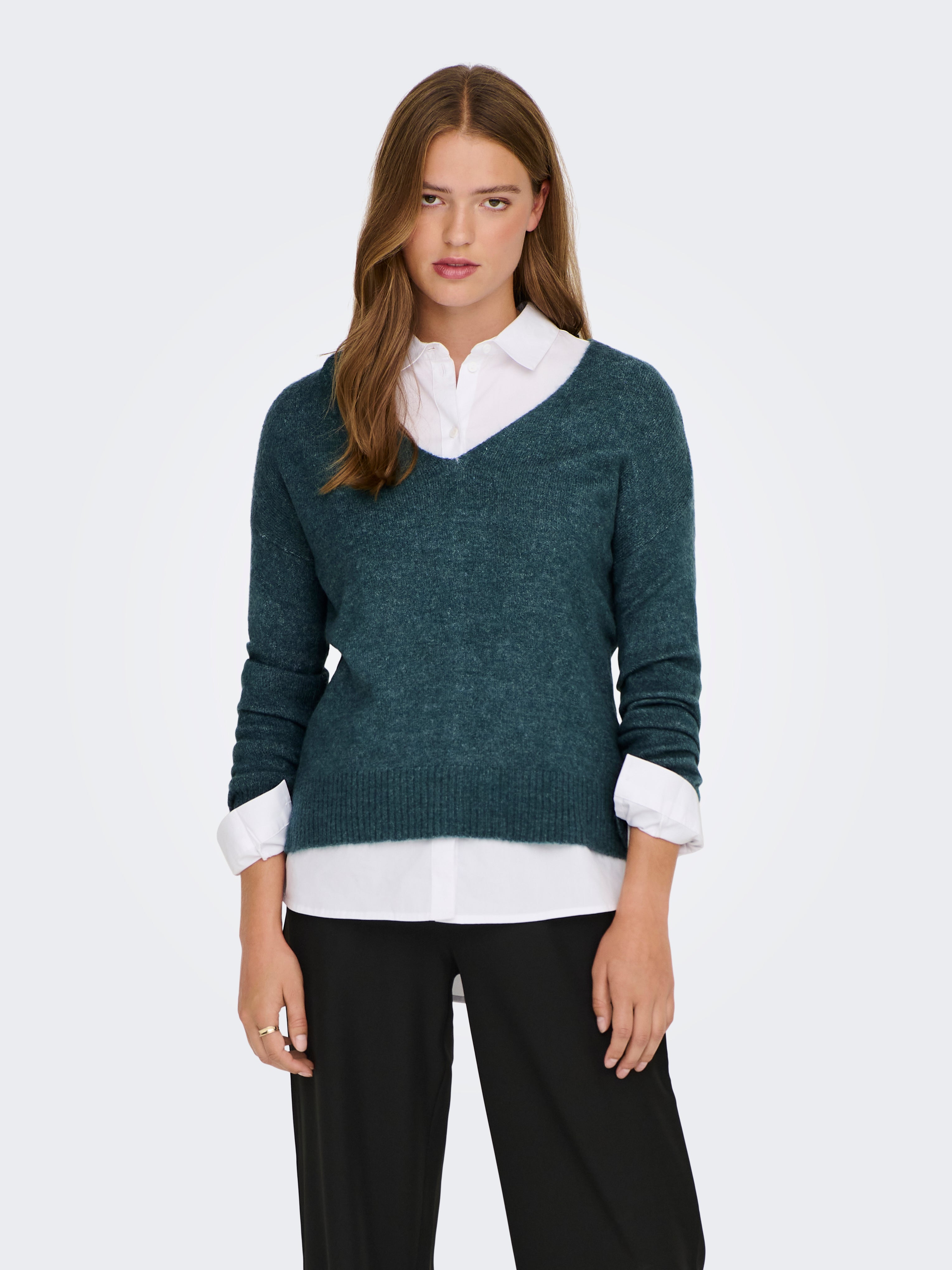 JDYELANORA Strickpullover Atlantic Deep