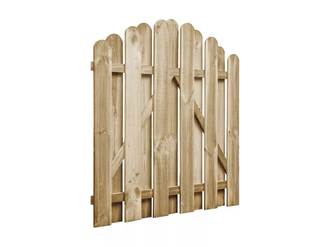 Portail de jardin Bois de pin imprégné 100x100 cm