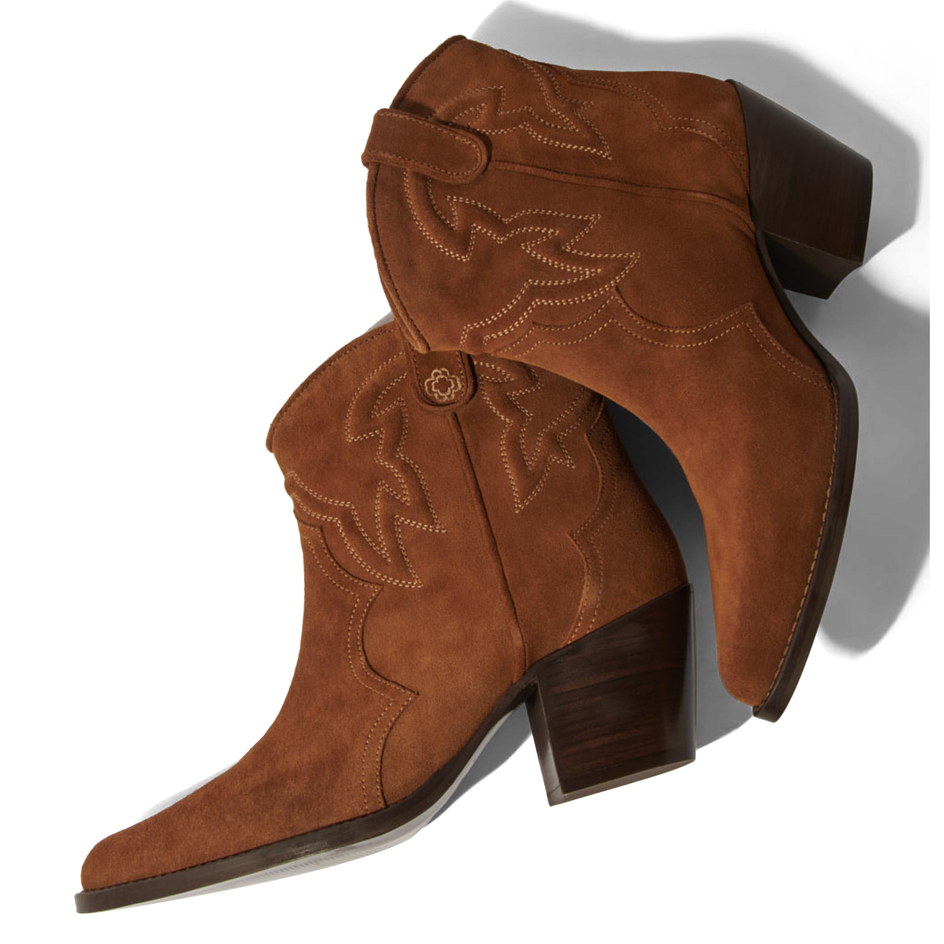 Bottines à talons en cuir | Marron