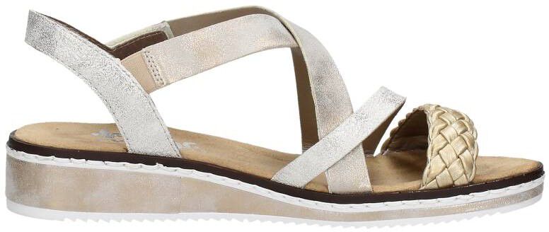 Rieker Sandalen Plat goudkleur
