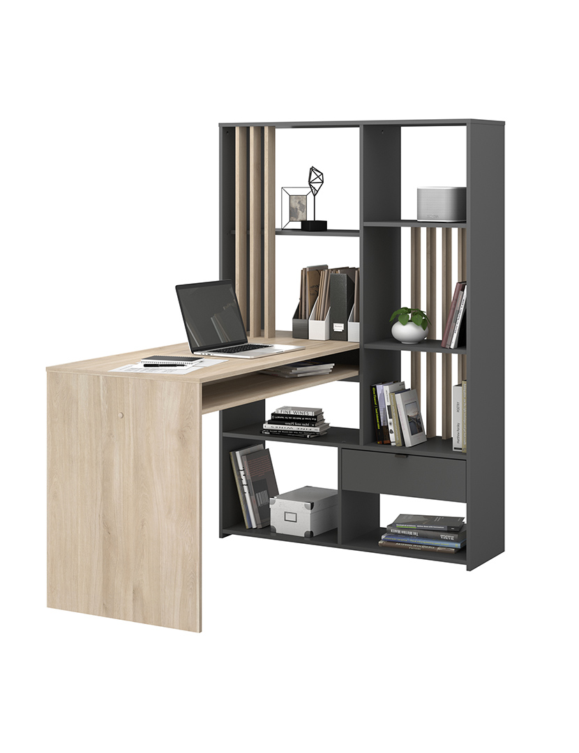 Shadow Secretary Dark Oak and Grey