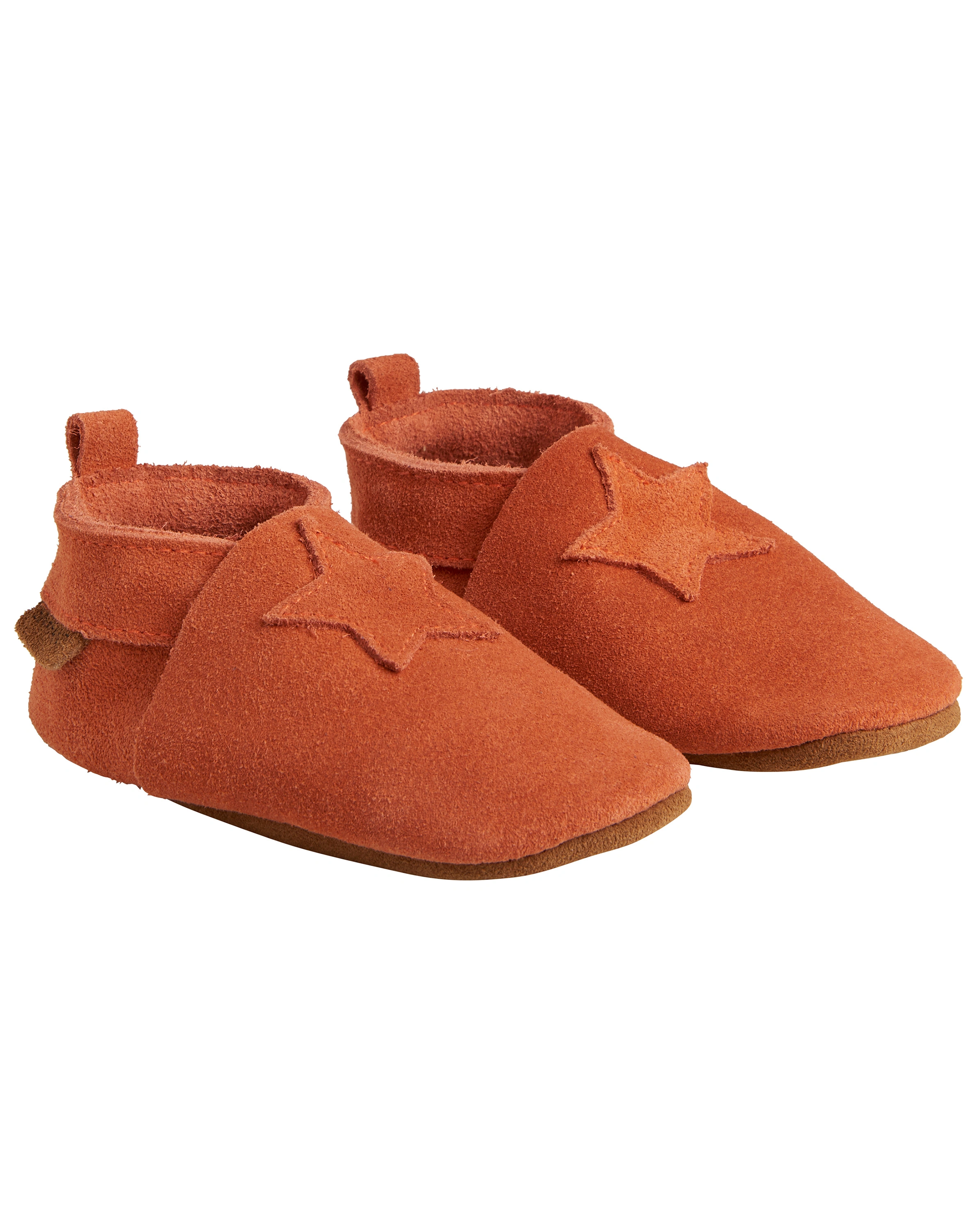 Wildleder-Krabbelschuhe STERN in apricot brandy