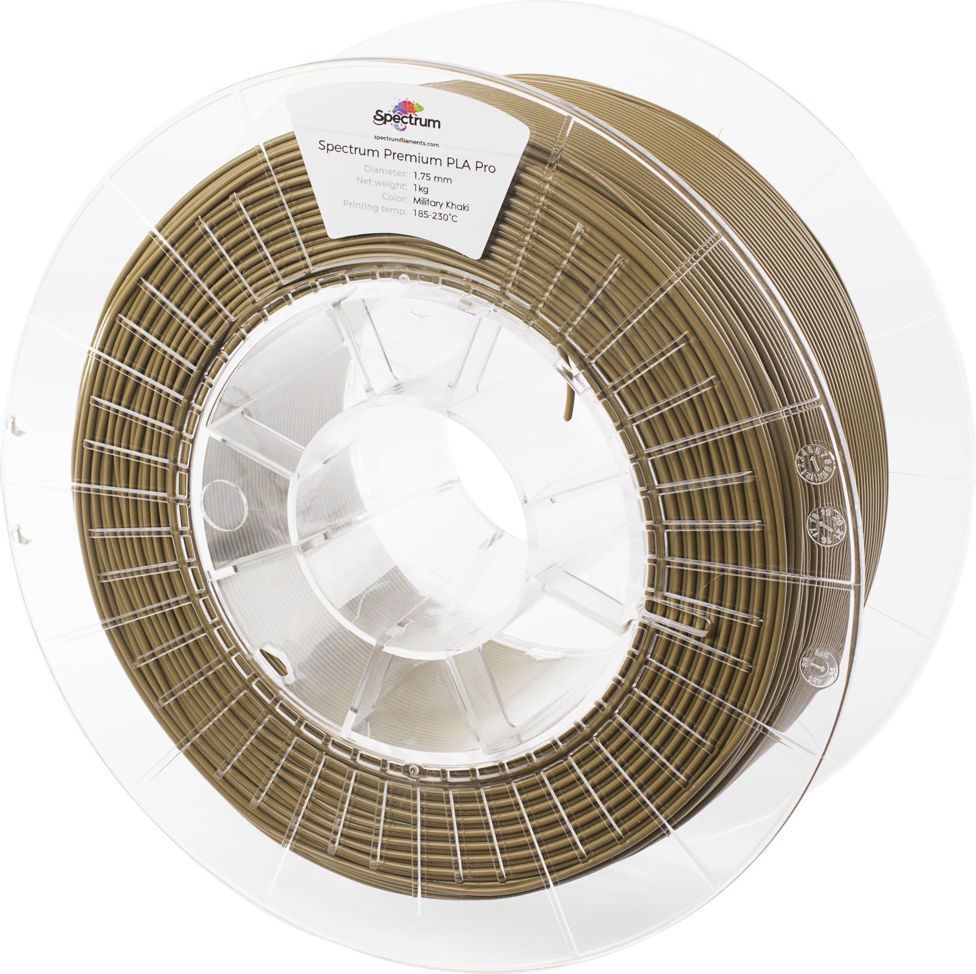 Spectrum  PLA Pro Military Khaki, 1,75 mm / 1000 g    Haltbares und schlagfestes PLA Filament in Military Khaki