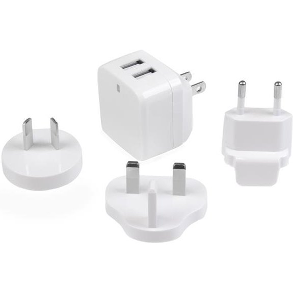 StarTech.com Chargeur mural USB à 2 ports - Haute puissance 17W / 3,4A - Chargeur de voyage international - Blanc