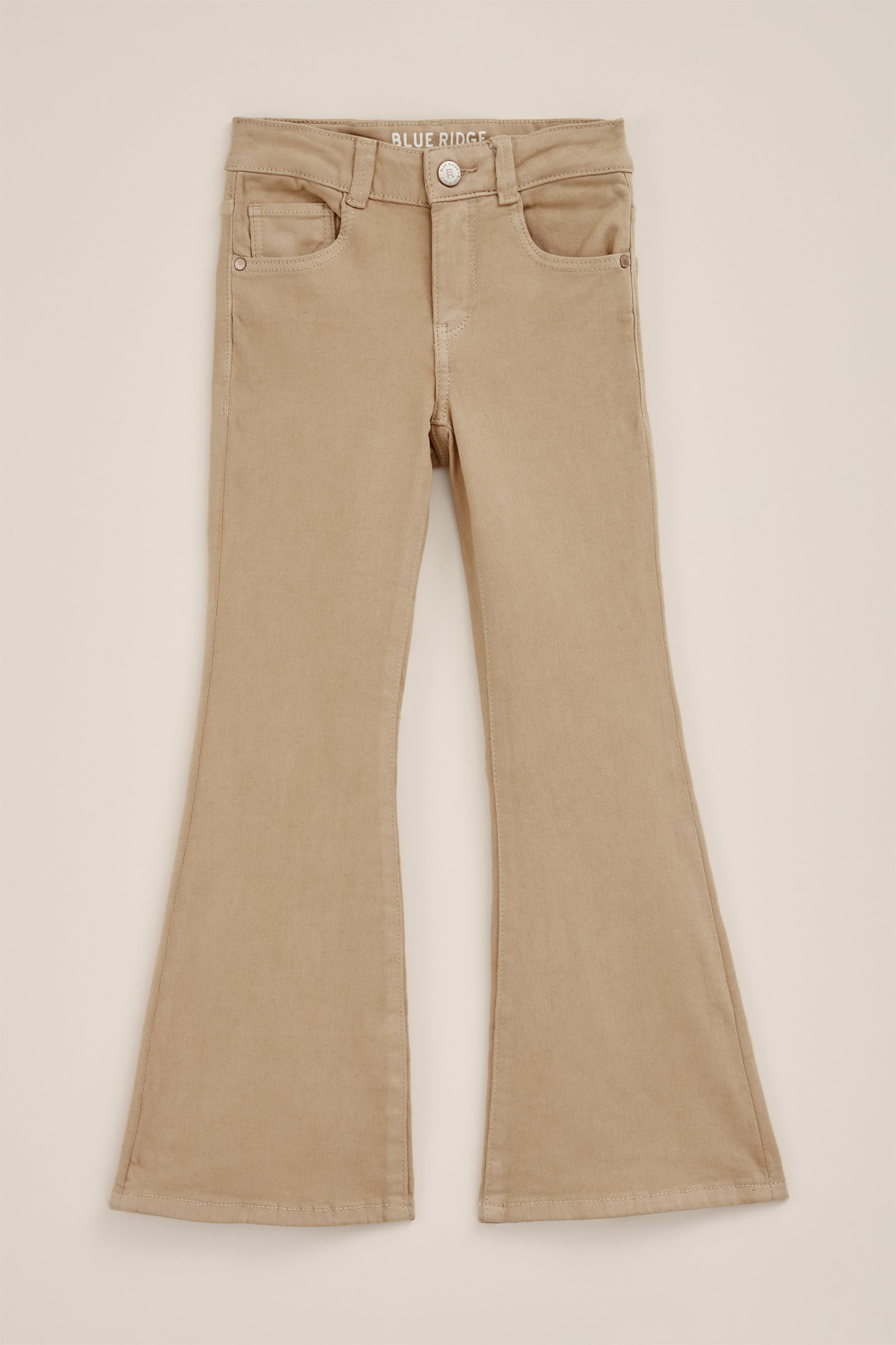 Meisjes wide leg jeans met stretch Blue Ridge Beige