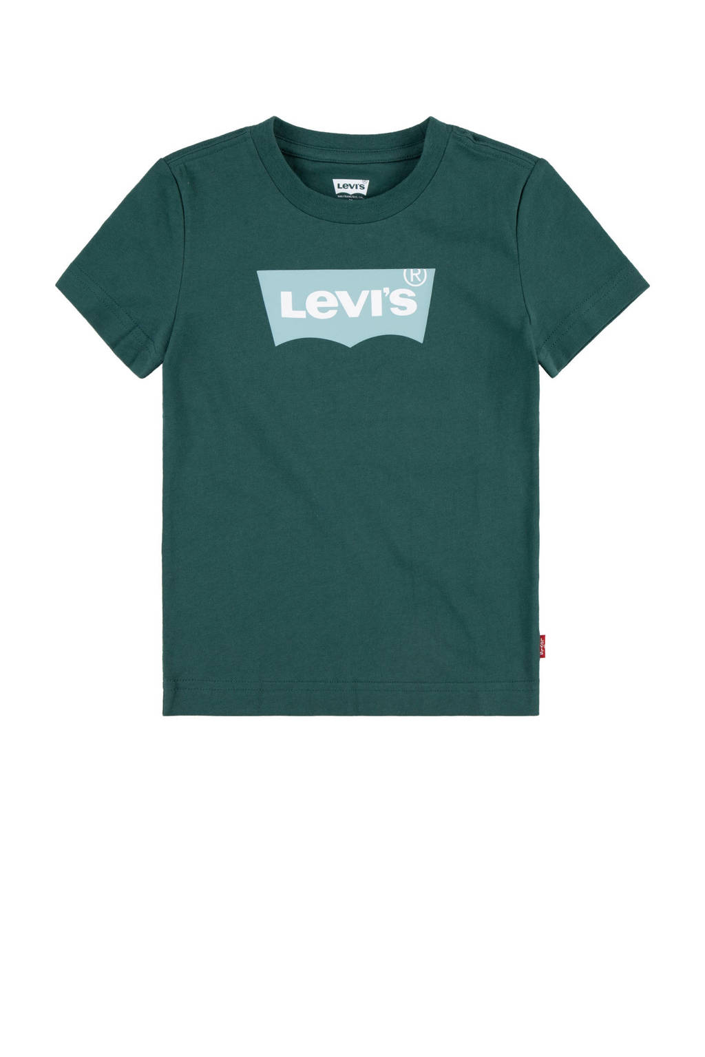 Levi's T-shirt Batwing met logo donkergroen