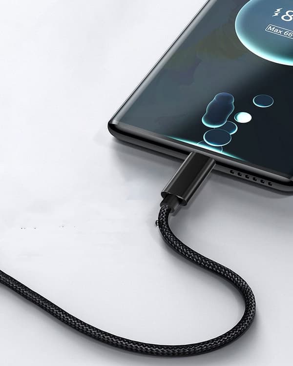 INF USB 2.0 til USB C-kabel 3A hurtiglading Sort  2 m