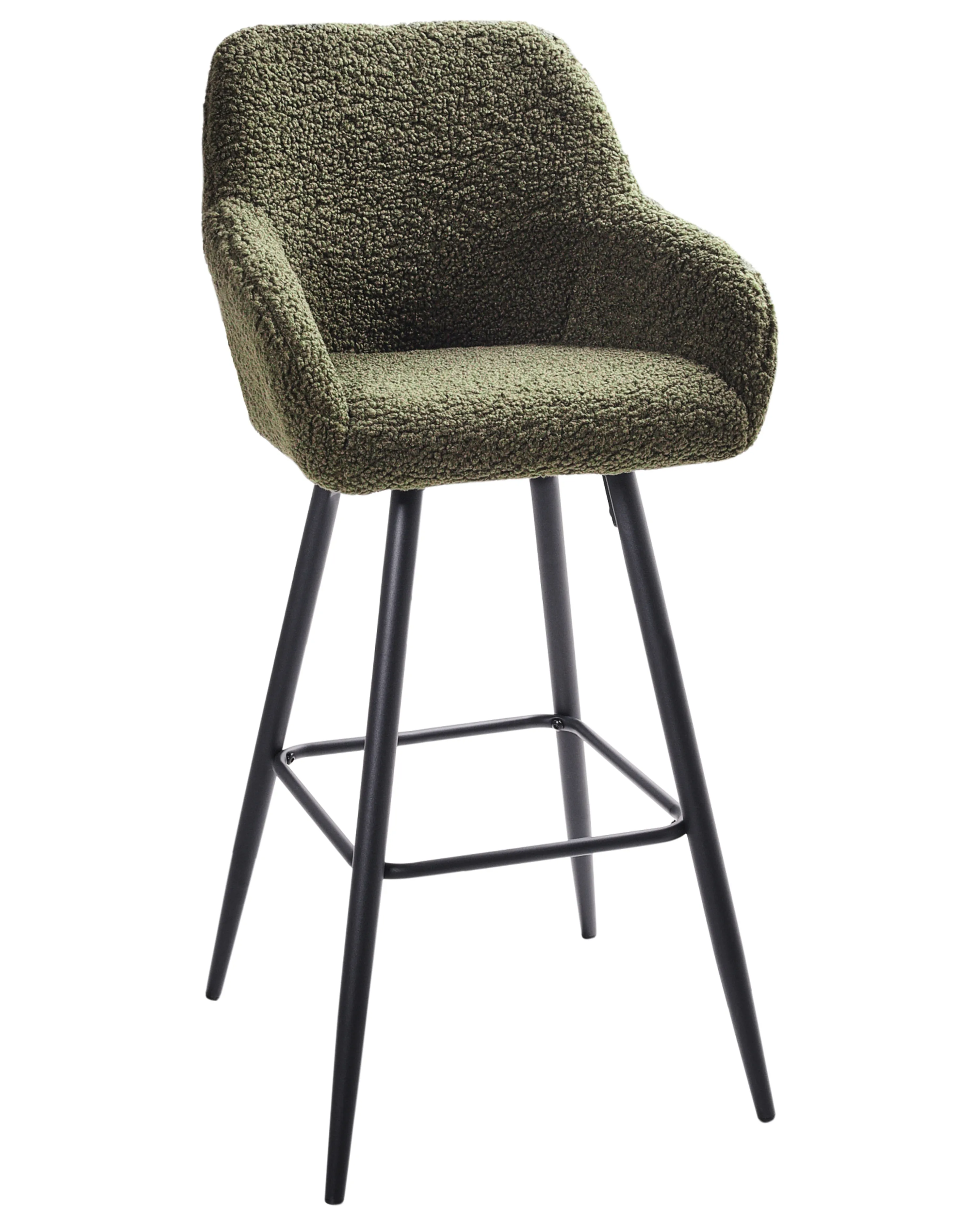 Set van 2 barstoelen CASMALIA Bouclé Donkergroen