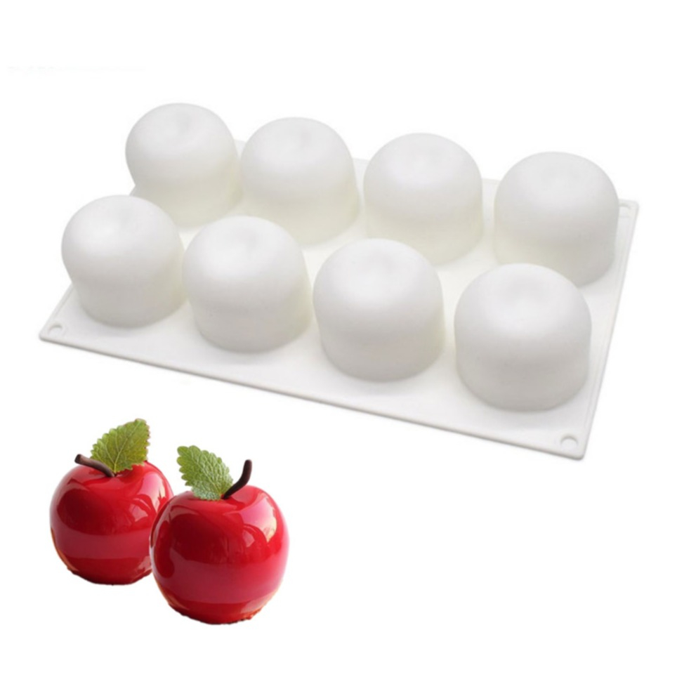 (8-fach) Silikon Trend Früchte Kuchen Form DIY Gussform für Virale Frucht Desserts - Apfel