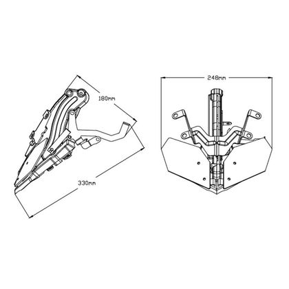 Kit de fixation Puig M.E.M. (MÉCANISME D'ÉLÉVATION MANUEL) POUR MOTO YAMAHA MT 09 2017-2020 - Noir