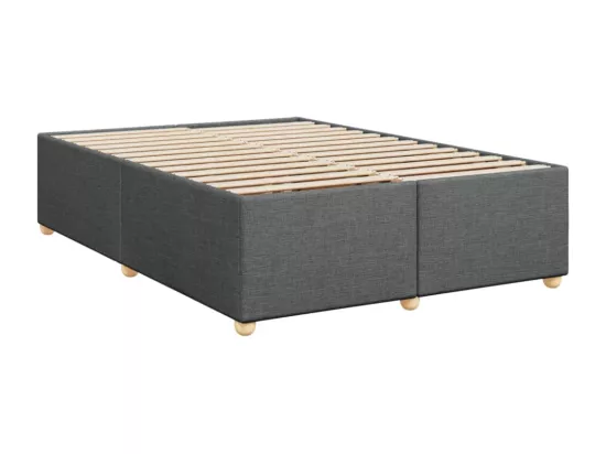 Sommier à lattes de lit avec matelas Gris foncé 140x190cm Tissu