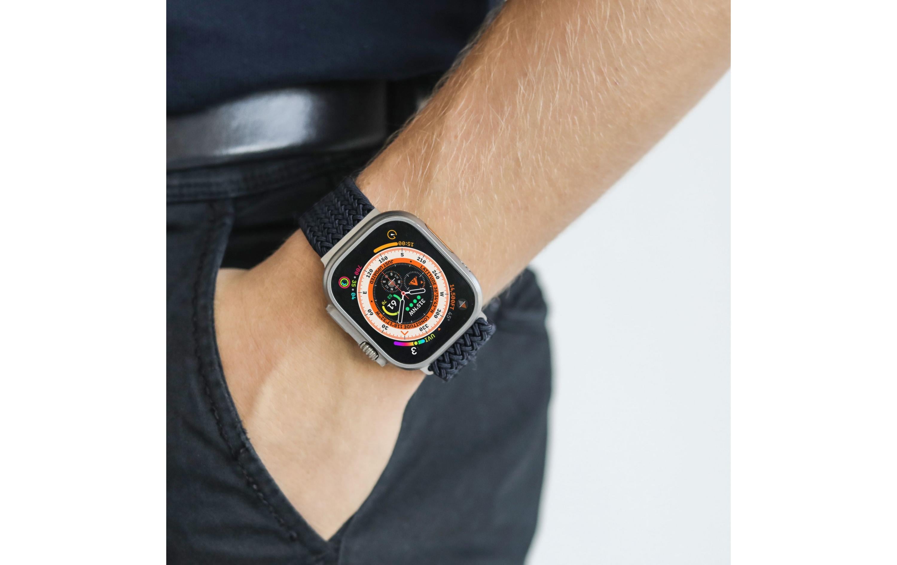 Armband Woven Loop Apple Watch 42/44/45/49 mm NavyArmband für Apple Watch 42/44/45/49 mm