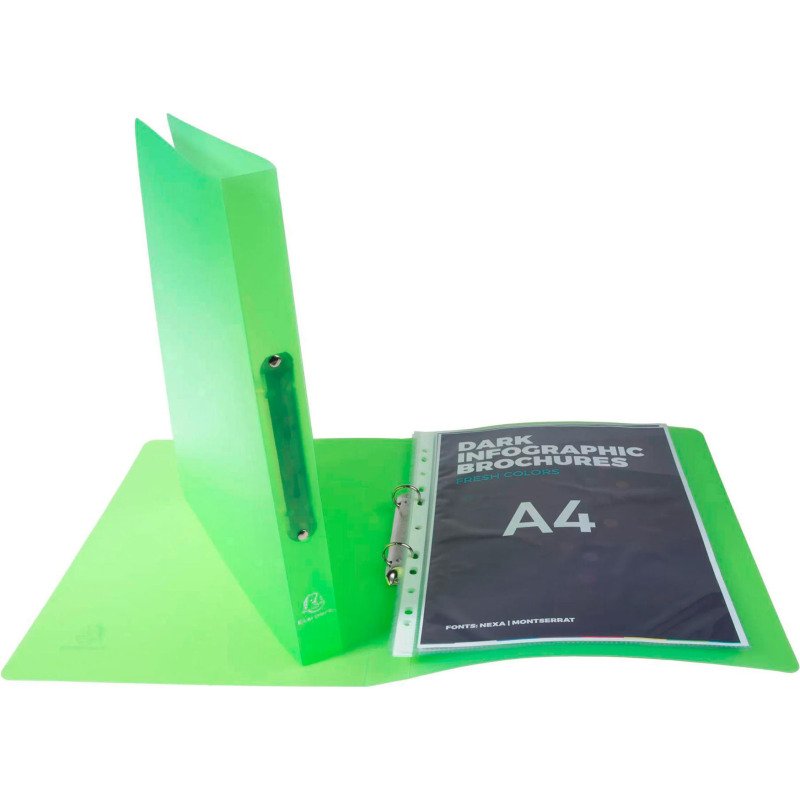 Classeur 2 anneaux plastifié Exacompta Chromaline A4 - Dos 2 cm couleurs assorties