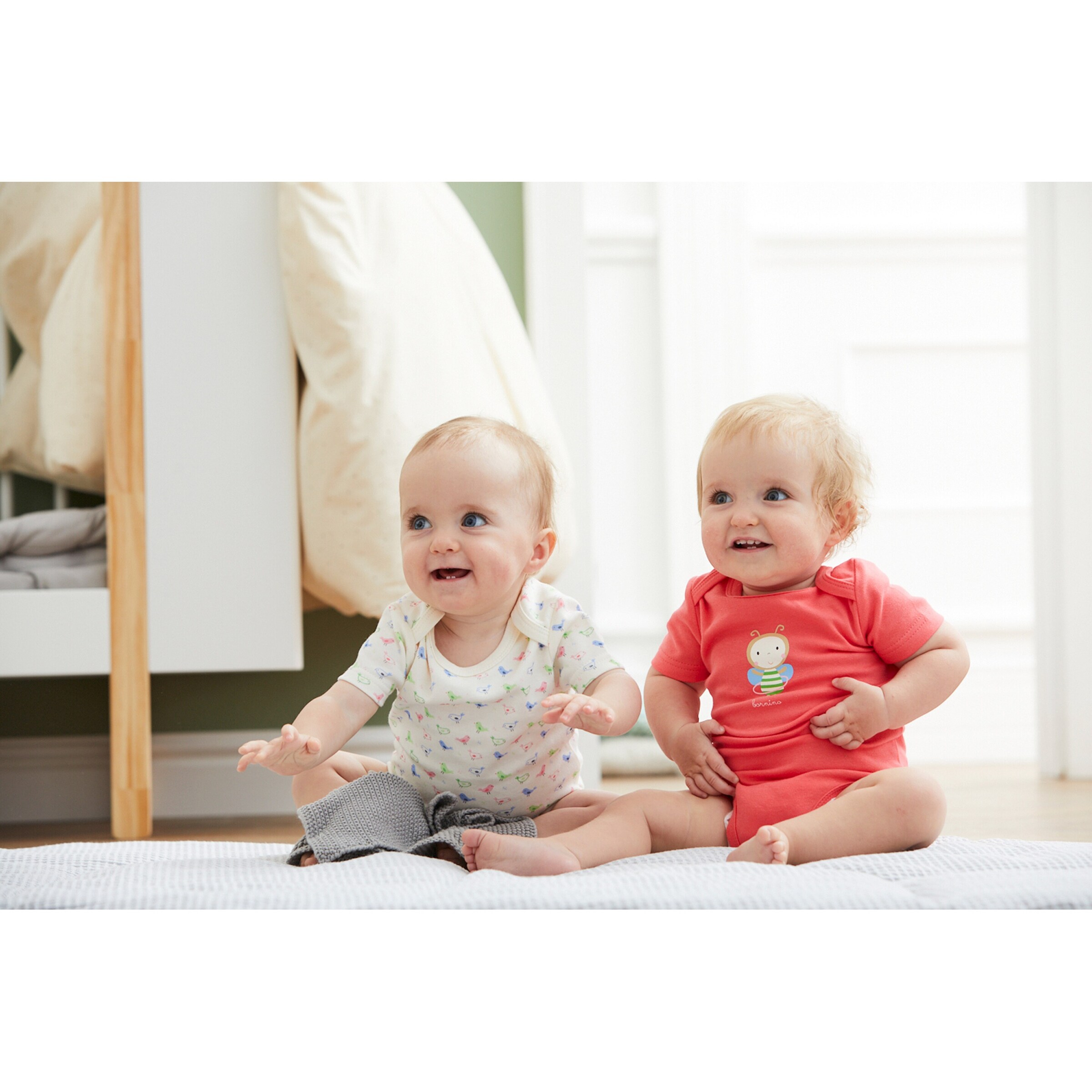 Bornino - Frog Friends Girls 2er-Pack Bodys kurzarm