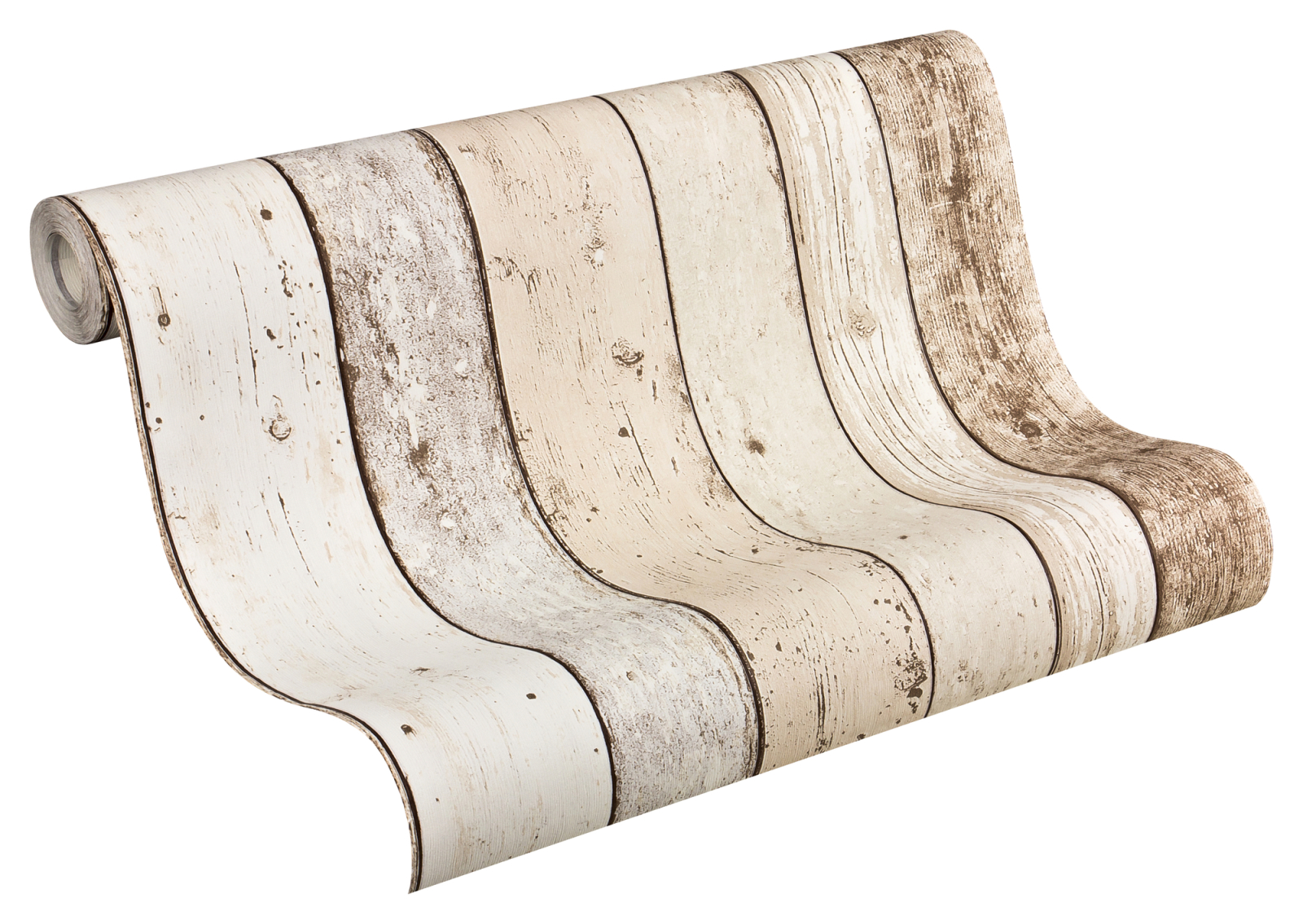 Vinyltapete BEST OF WOOD´N STONE - braun-beige - Holz - 10 Meter