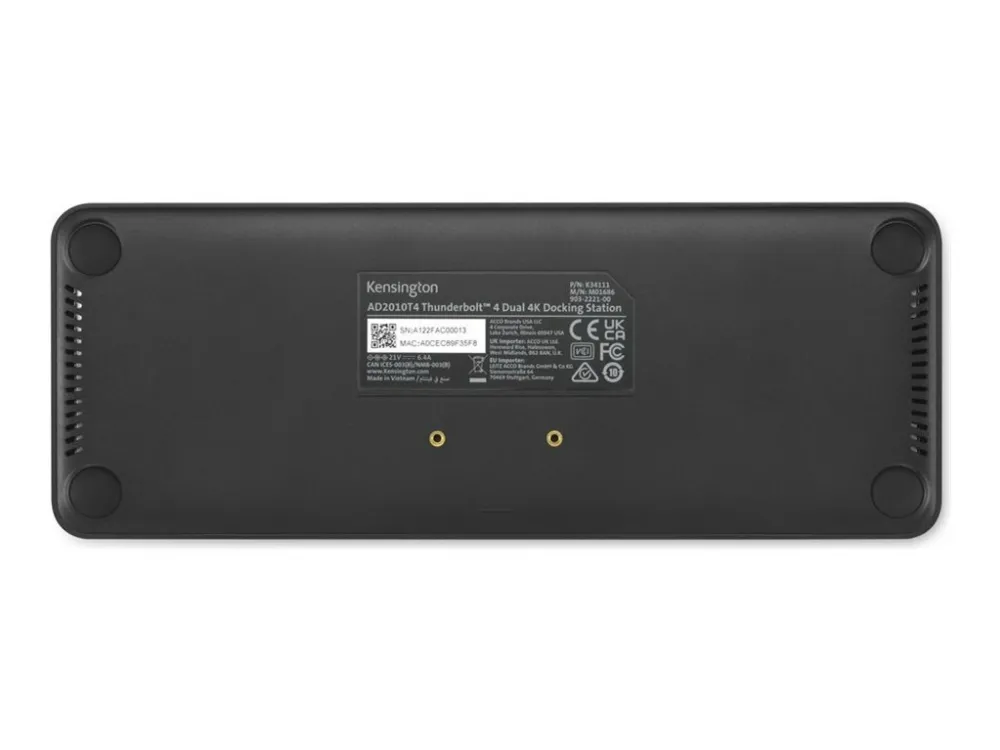 SD5760T Thunderbolt™ 4 Dual 4K-dockingstation med 96 W-strømforsyning