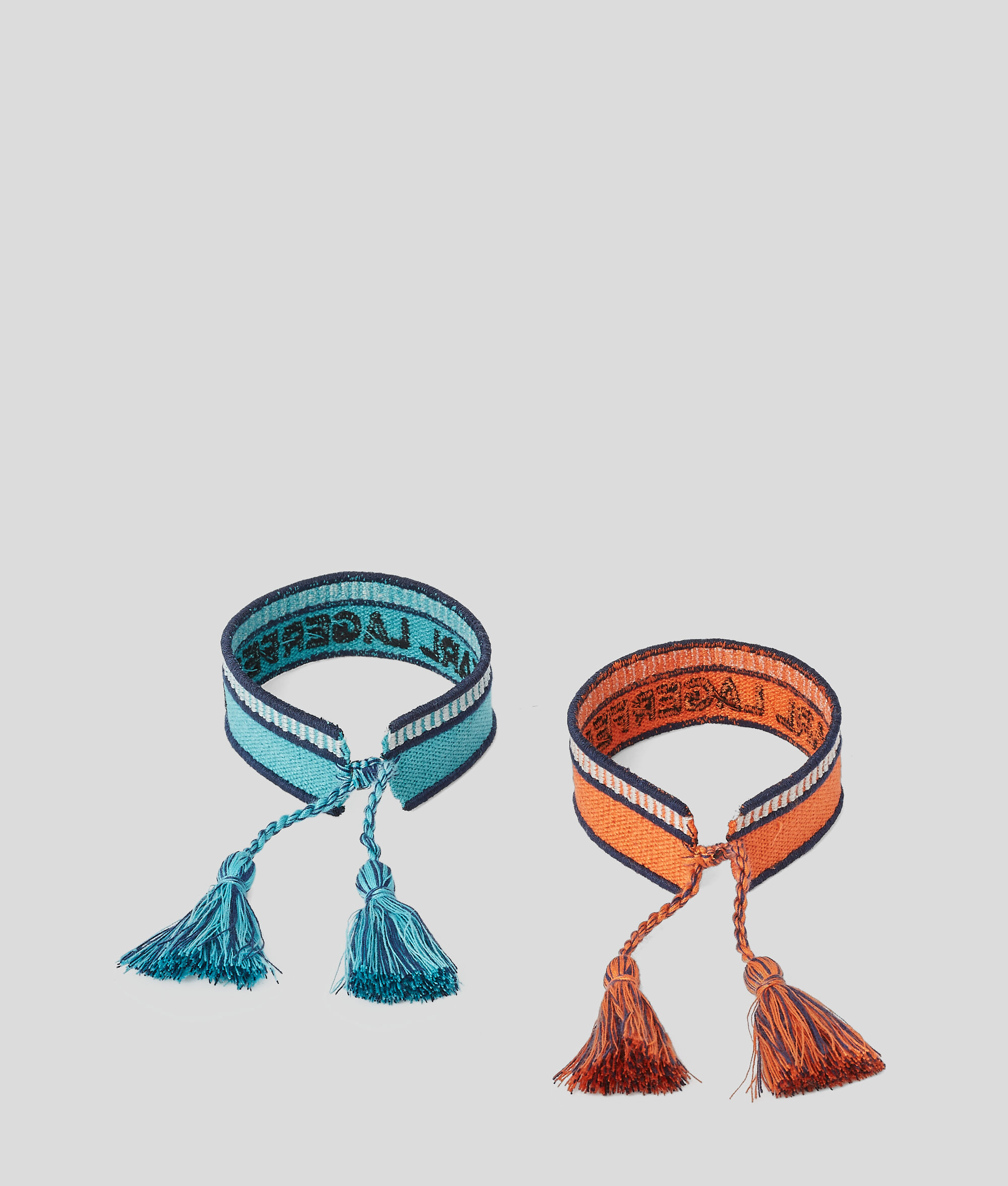 LOT DE DEUX BRACELETS K/WOVEN – ORANGE/BLEU