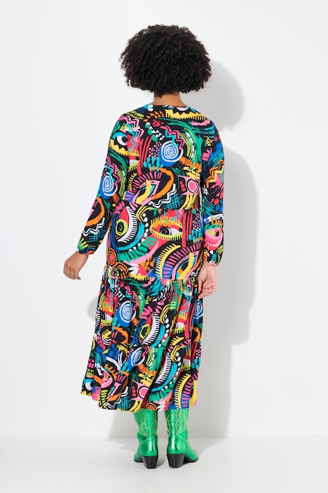 Kleid, Augen-Muster, Volants
