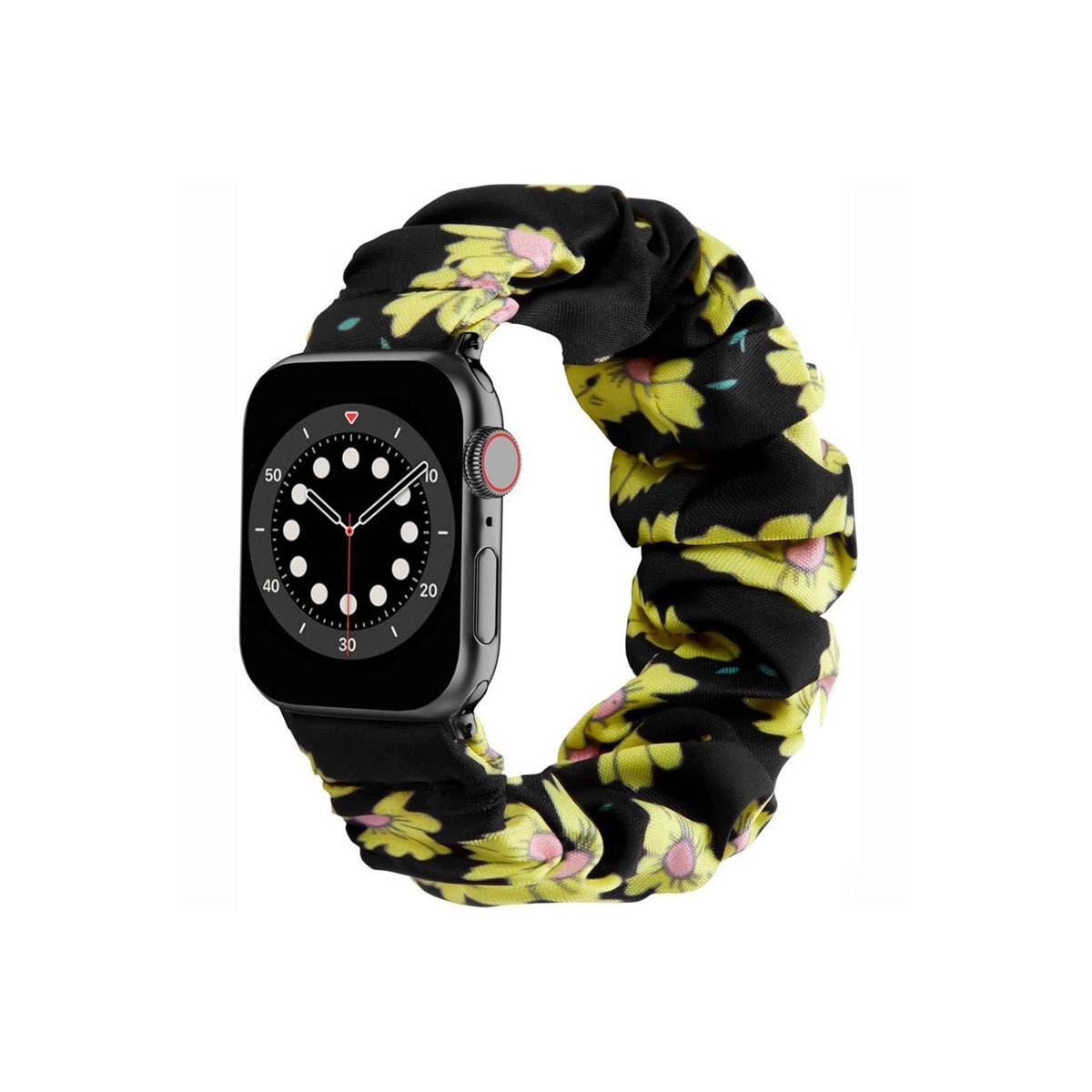 Scrunchie Elastisk armbånd Apple Watch 6 (44mm) - Sunflower