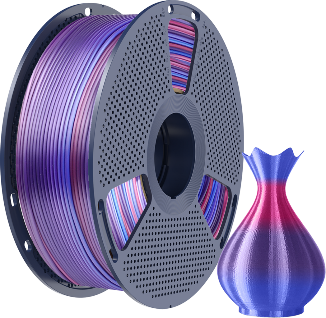 SUNLU  Silk PLA+ Rainbow-02, 1,75 mm / 1000 g    PLA Material mit glänzendem Finish