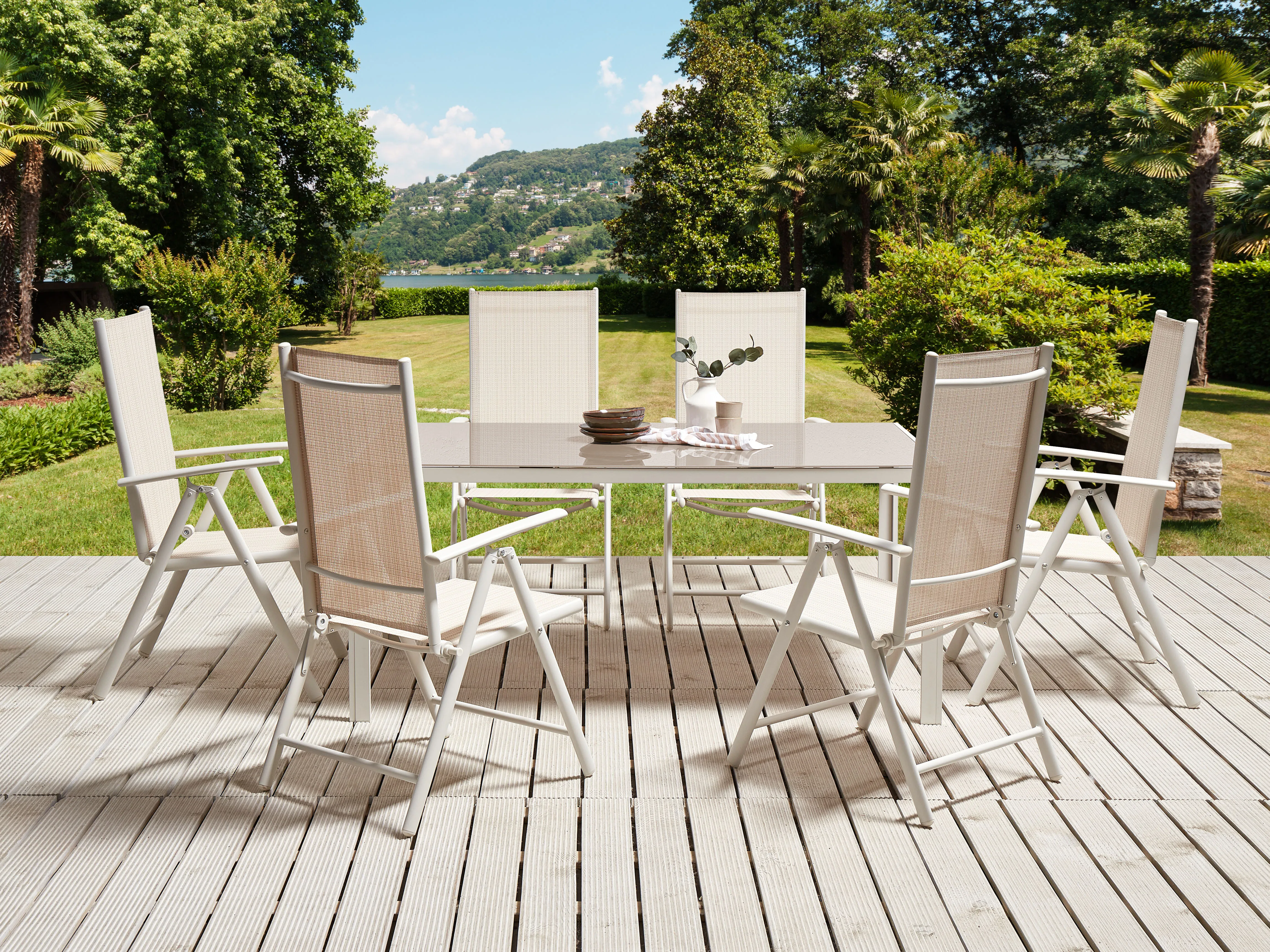 Tuinset 6-zits CATANIA Metaal Beige