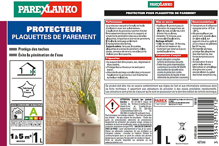 Protecteur plâtre et béton intérieur et extérieur 1L