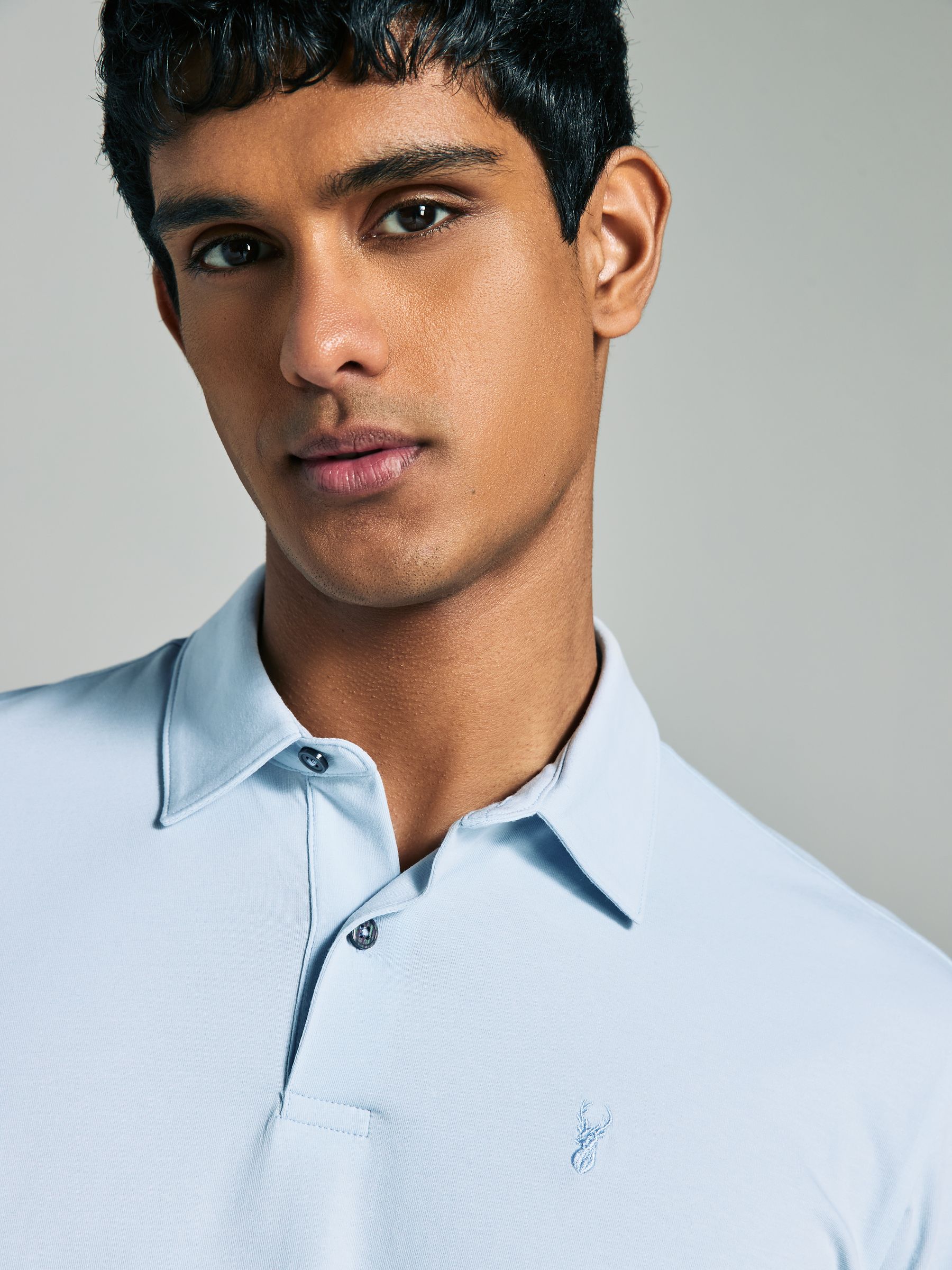 Blauw/geel/roze/grijs/groen pastel - Normale Pasvorm - Set van 5 jersey poloshirts met korte mouwen